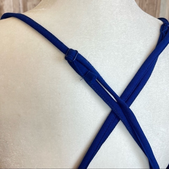 Bebe Cross Over Flounced Hem Midi Dress Size XL Women - Picture 9 of 15